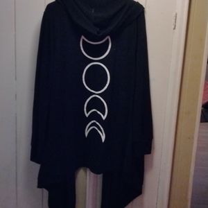 Hot topic moon child stars witch occult long cardigan, goth, vampire